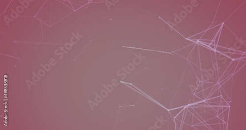 Image of network of plexus connections on red background