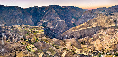 Scenery of the Colca Canyon in Peru, one of the deepest canyons in the world