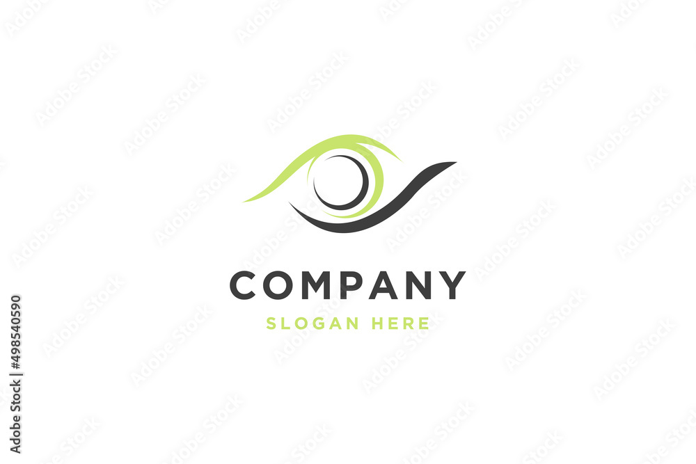 Eye line art logo template vector illustration. Eye line art logo template vector illustration.