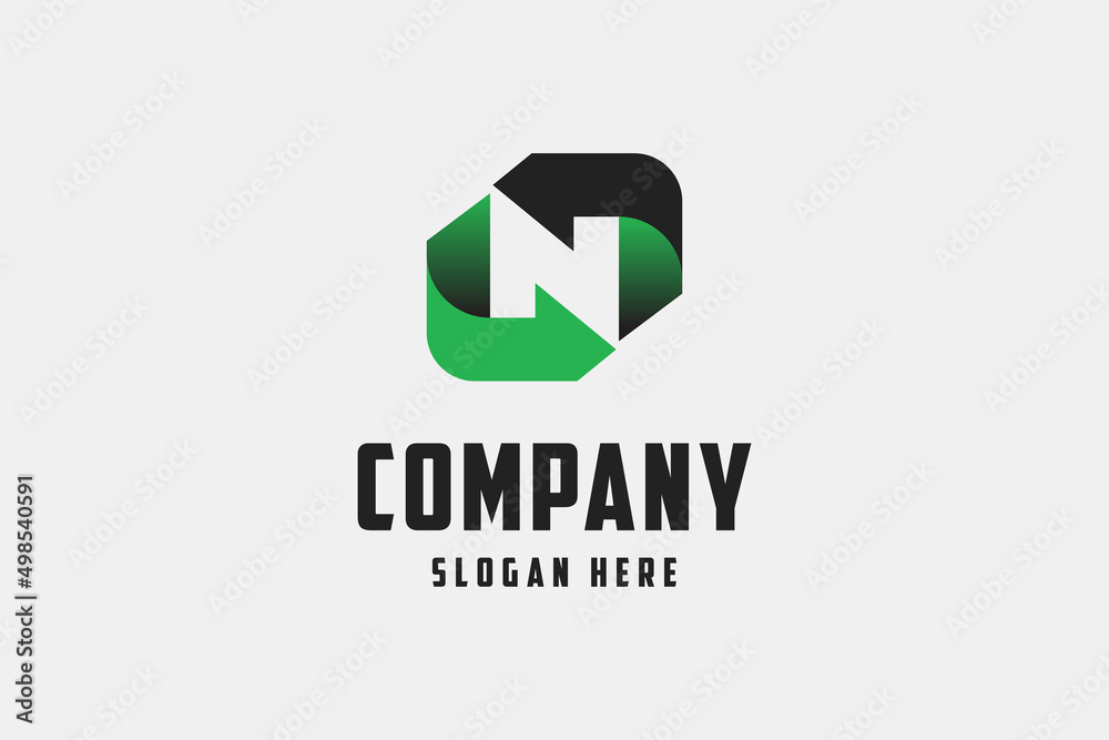 Initial letter N logo template vector illustration. Initial letter N logo template vector illustration.