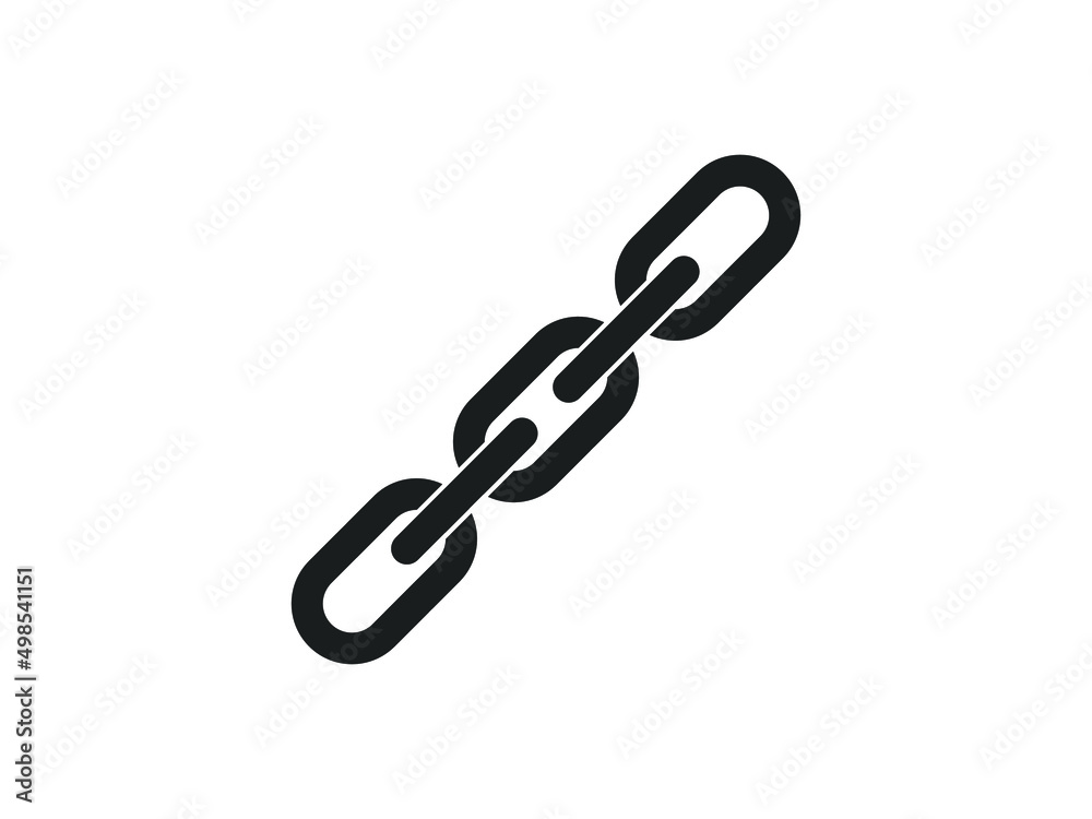 Black chain icon. Vector chain connection illustration. Black chain icon. Vector chain connection illustration.
