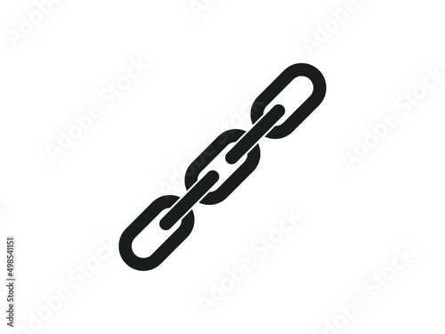 Black chain icon. Vector chain connection illustration. 