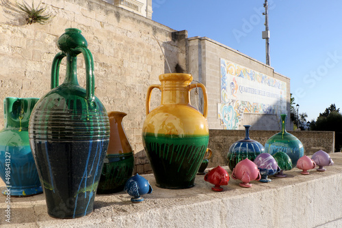 The Ceramics district in Grottaglie, artisan village par excellence and the capital of Apulian ceramics. Puglia, Italy