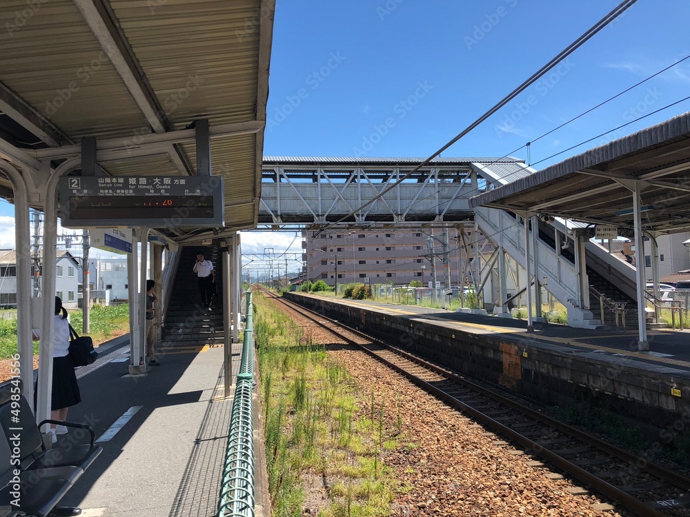Naklejka premium train in the station