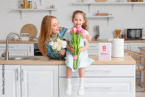 Mature woman and her little...