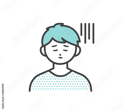 男の子の表情とジェスチャーのイラスト素材