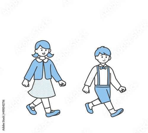 こどものポジティブなイメージイラスト素材