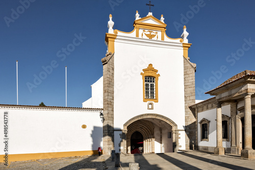 The Convento and Igreja de Sao Joao Evengelista or Igreja dos loios at the Jardim Diana in the old Town of the city Evora in Alentejo in Portugal photo