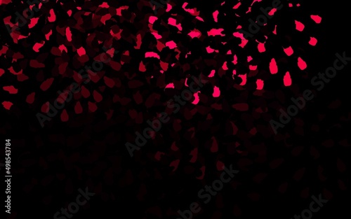 Dark Pink vector pattern with random forms.