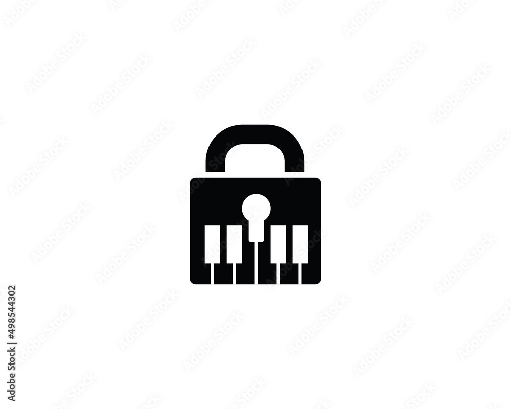 keys, lock and piano logo template design. symbol illustration. keys, lock and piano logo template design. symbol illustration.