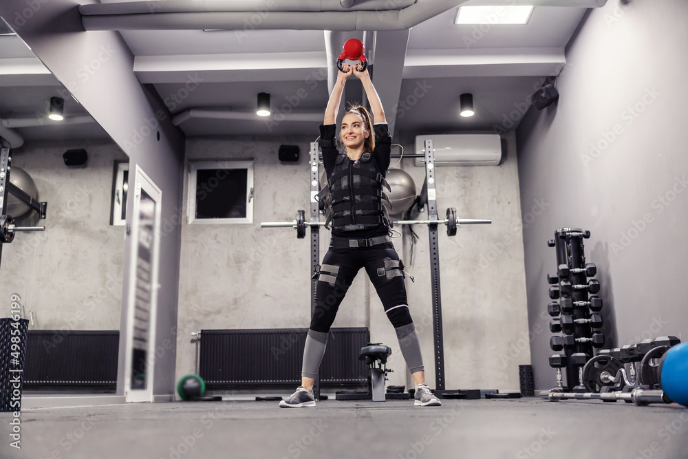 Obraz premium Confidence and powerful movement, body stability.