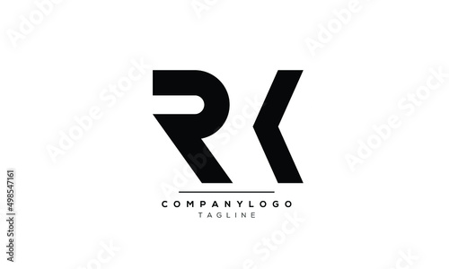 Alphabet letters Initials logo RK photo