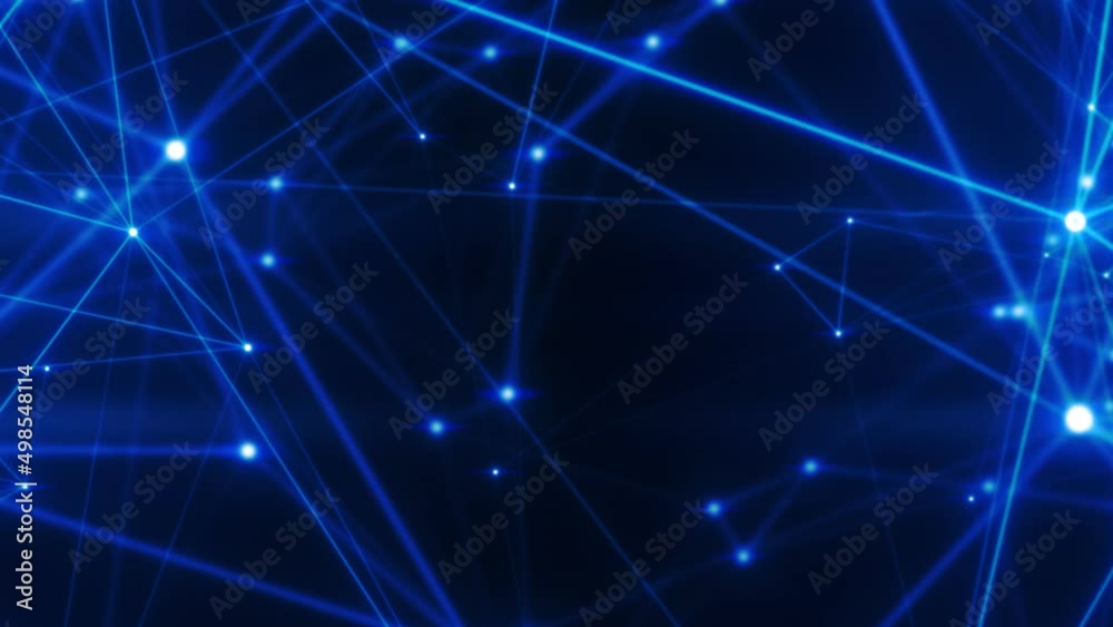 Concept of network connections, blue 3d futuristic abstract background Concept of network connections, blue 3d futuristic abstract background