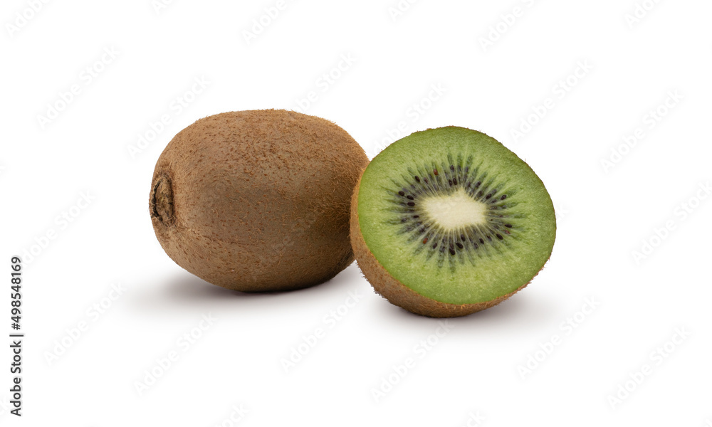 Kiwi fruit isolated on white background. BIO fruits. Kiwi fruit isolated on white background. BIO fruits.