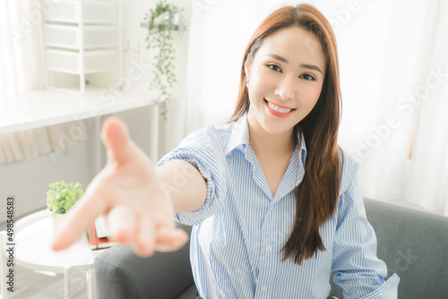 Portraits of beautiful smiling Asian women relax using laptop computer technology while sitting on their desks and using their creativity to work, work from home concept. Free Download Portraits of beautiful smiling Asian women relax using laptop computer technology while sitting on their desks and using their creativity to work, work from home concept. - GFXLoad