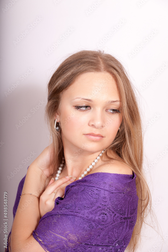 sensual girl with long hair