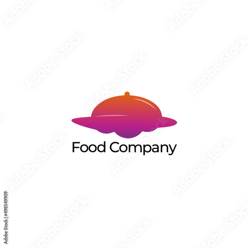 Food cloche in the cloud unique and modern colorful logo design template ideal for delivery app or company or restaurante