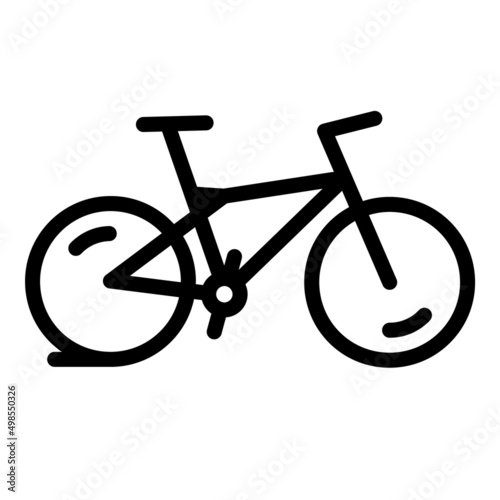 Bicycle Flat Icon Isolated On White Background