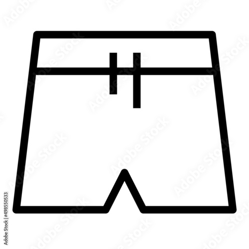 Swimming Trunks Flat Icon Isolated On White Background