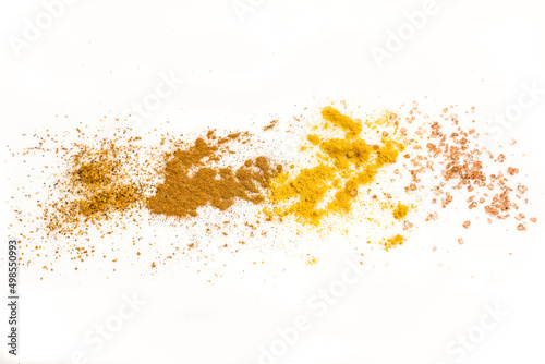 yellow, red and orange spices