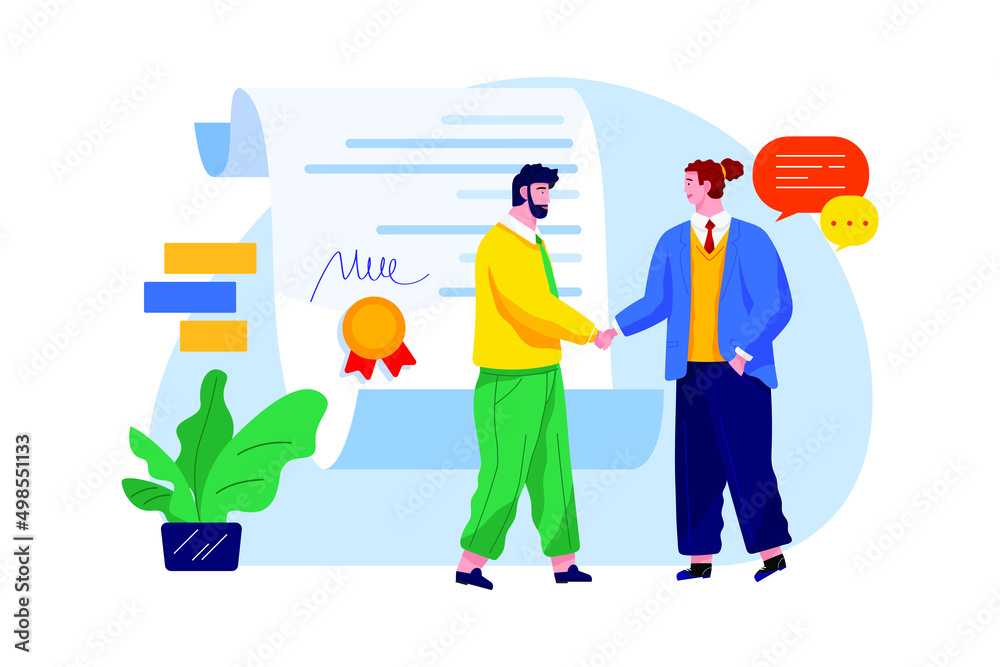 Digital Marketing Illustration concept. Flat illustration isolated on white background