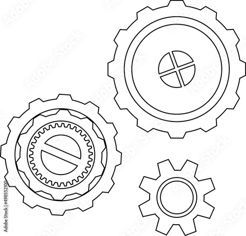 Gear Cogwheel Mechanism Background Vector Illustration Stock Vector
