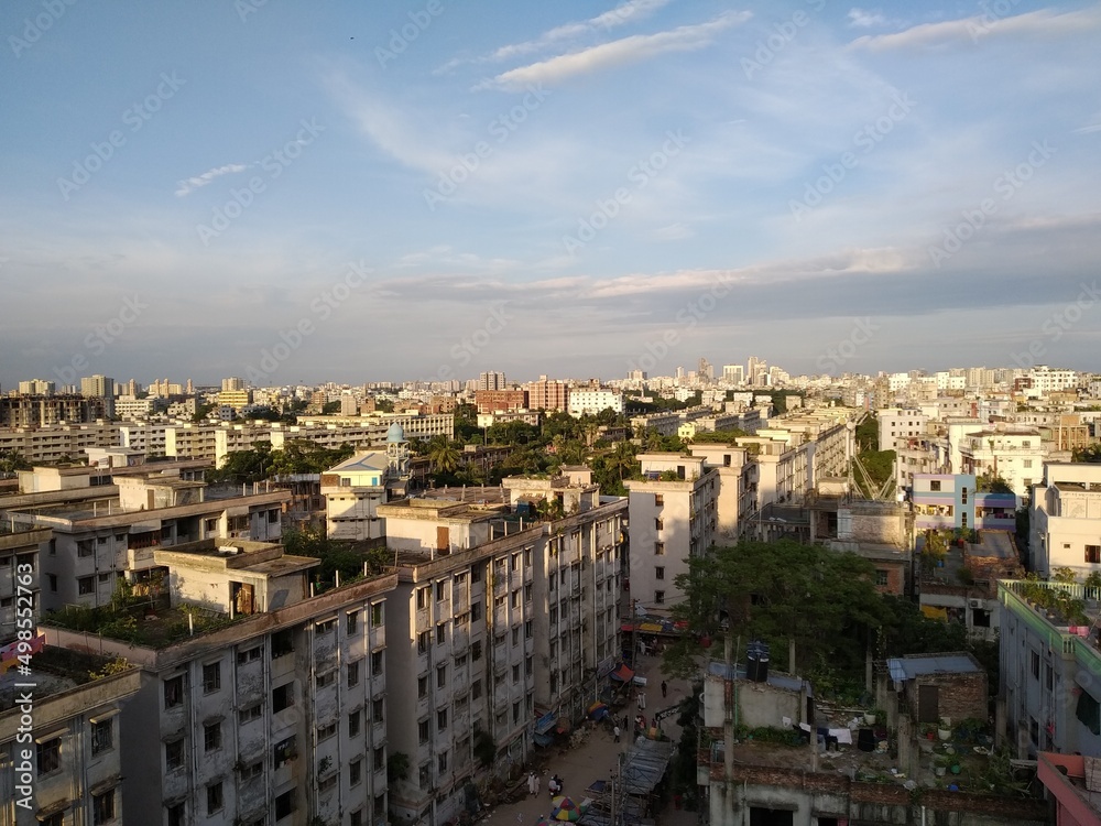 Dhaka city view from 10th floor.