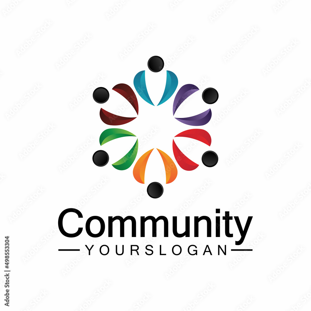 Community Logo Design Template for Teams or Groups.network and social icon design Community Logo Design Template for Teams or Groups.network and social icon design