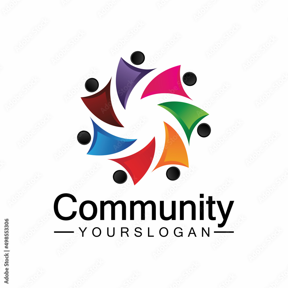 Community Logo Design Template for Teams or Groups.network and social icon design Community Logo Design Template for Teams or Groups.network and social icon design