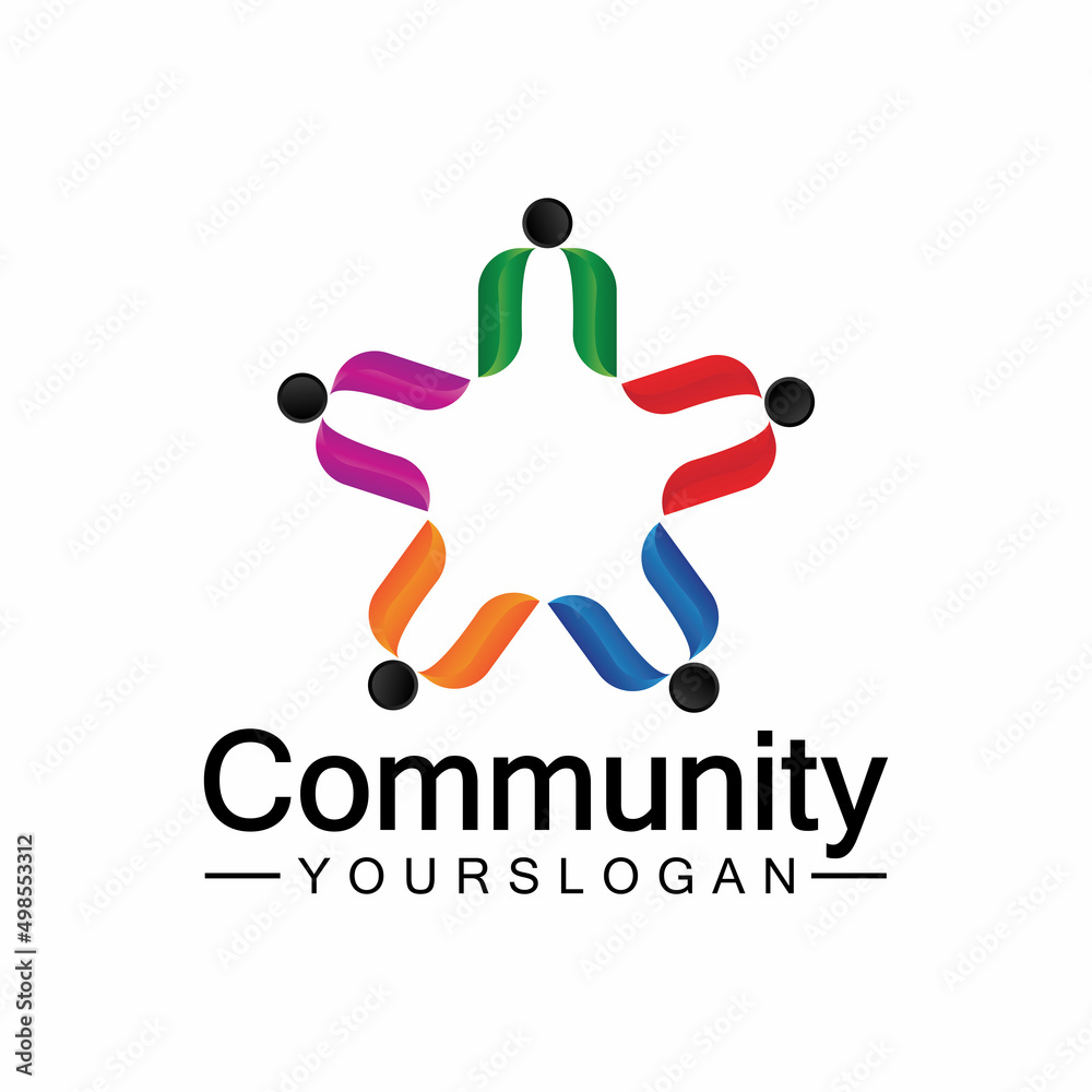 Community Logo Design Template for Teams or Groups.network and social icon design Community Logo Design Template for Teams or Groups.network and social icon design