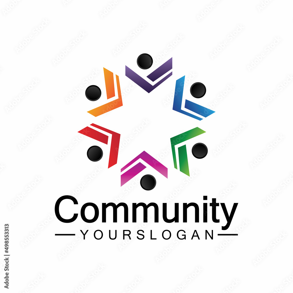 Community Logo Design Template for Teams or Groups.network and social icon design Community Logo Design Template for Teams or Groups.network and social icon design