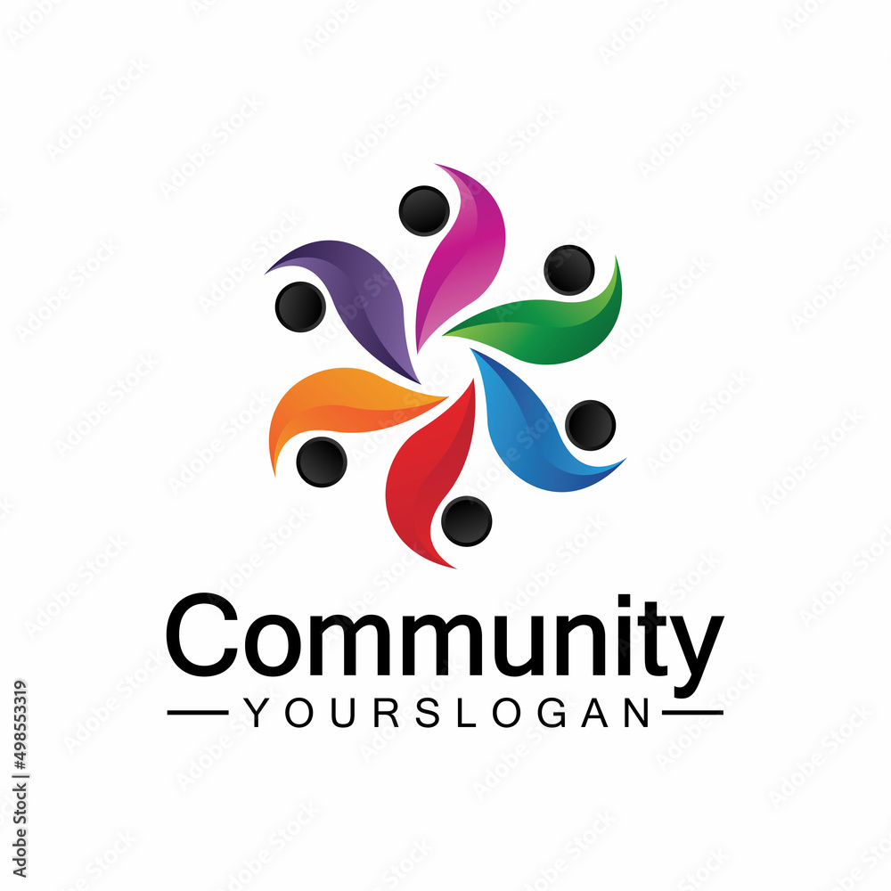 Community Logo Design Template for Teams or Groups.network and social icon design Community Logo Design Template for Teams or Groups.network and social icon design
