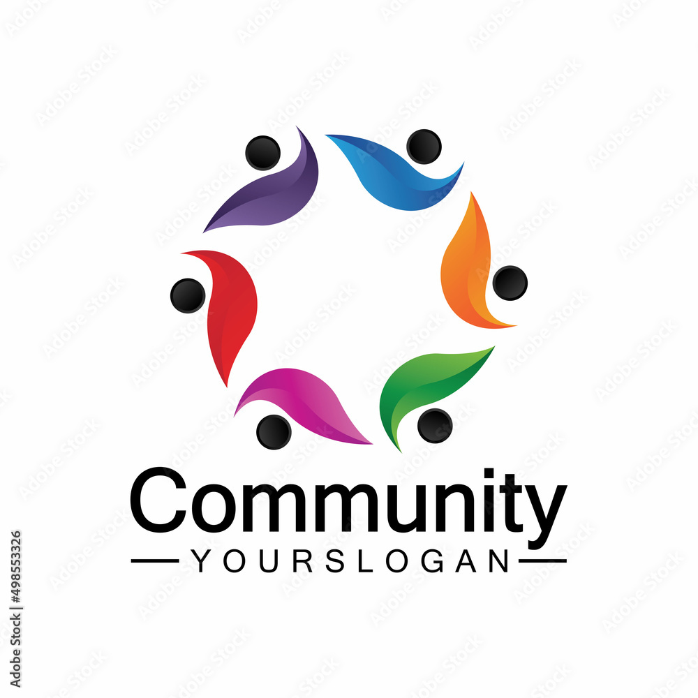 Community Logo Design Template for Teams or Groups.network and social icon design Community Logo Design Template for Teams or Groups.network and social icon design