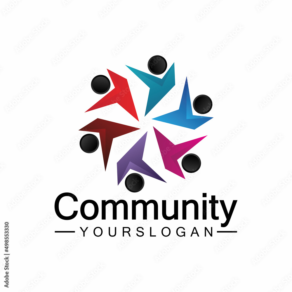 Community Logo Design Template for Teams or Groups.network and social icon design Community Logo Design Template for Teams or Groups.network and social icon design