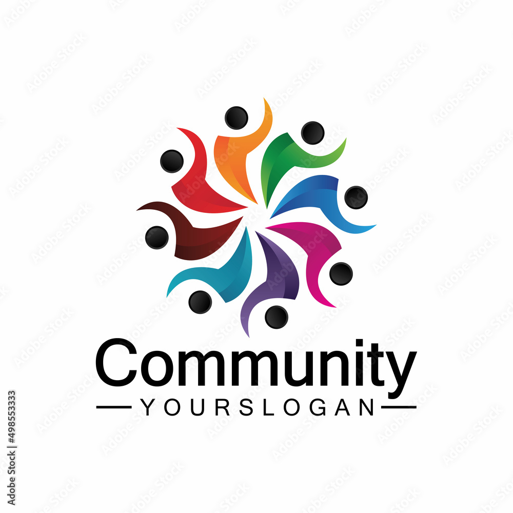 Community Logo Design Template for Teams or Groups.network and social icon design Community Logo Design Template for Teams or Groups.network and social icon design