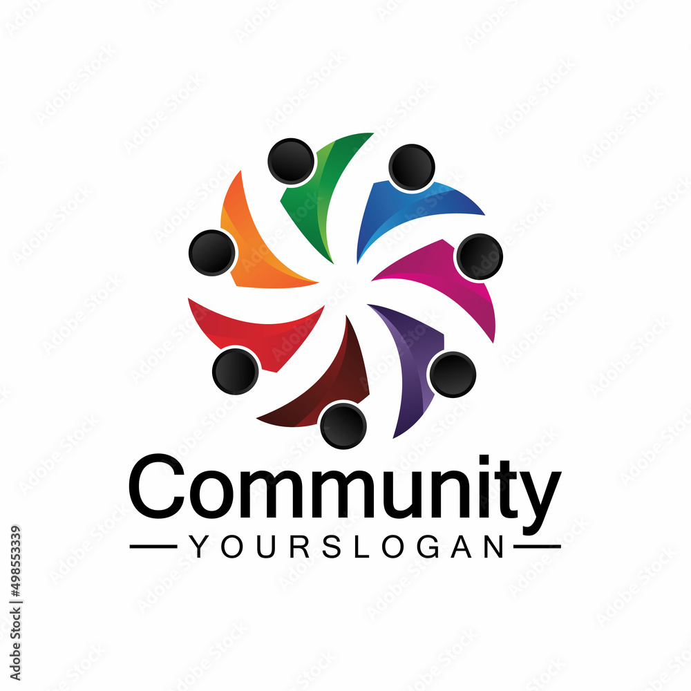 Community Logo Design Template for Teams or Groups.network and social icon design Community Logo Design Template for Teams or Groups.network and social icon design