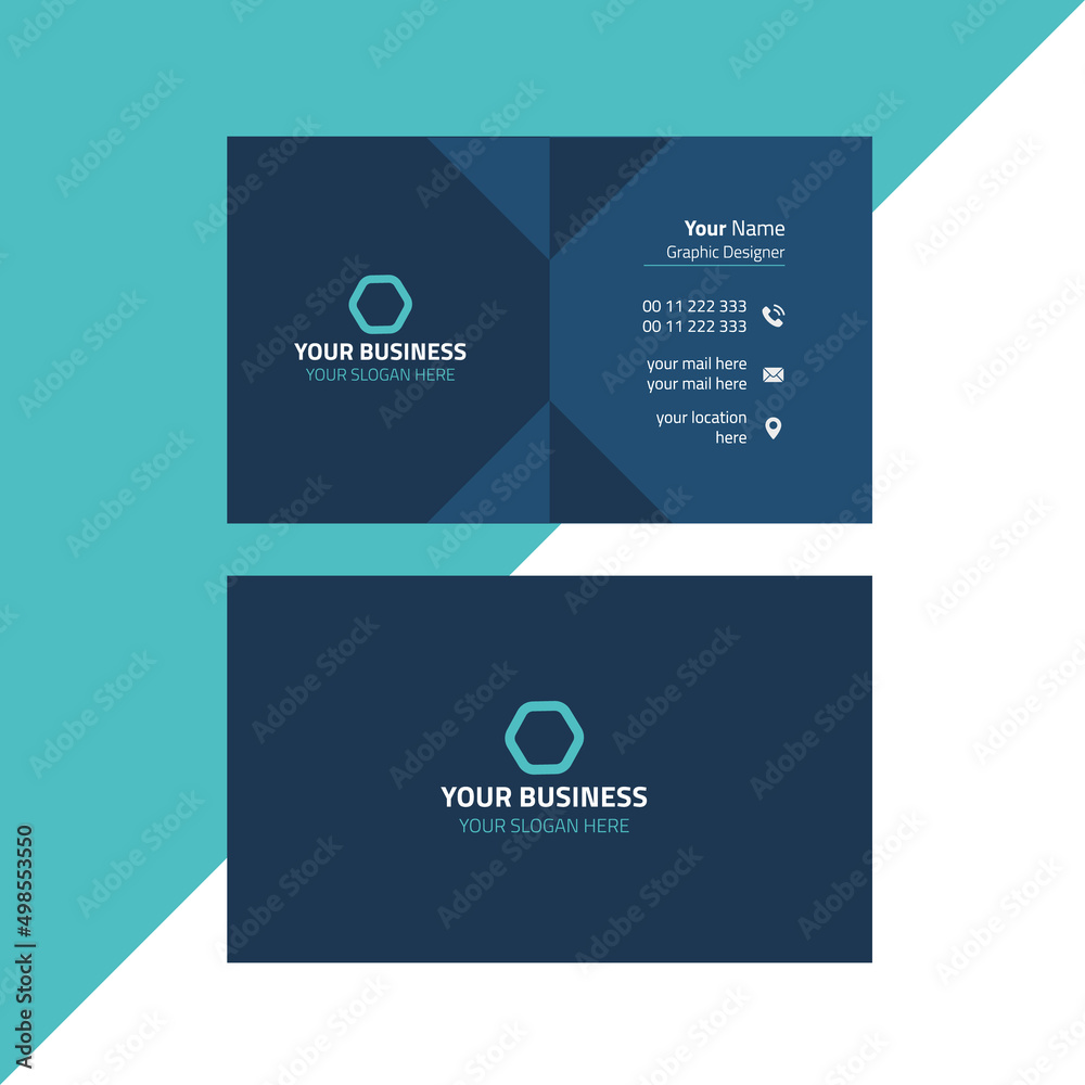 Fototapeta premium Simple And Creative Business Card Template Design