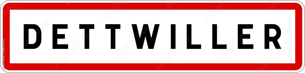 Panneau entrée ville agglomération Dettwiller / Town entrance sign Dettwiller Panneau entrée ville agglomération Dettwiller / Town entrance sign Dettwiller