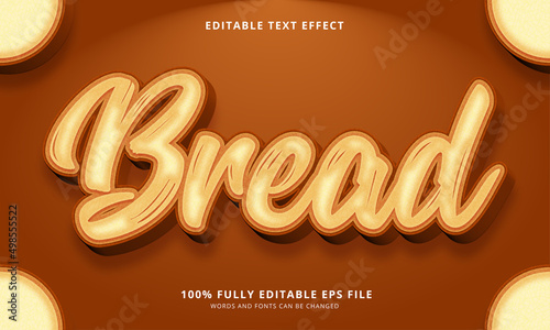 Bread text style editable text effect