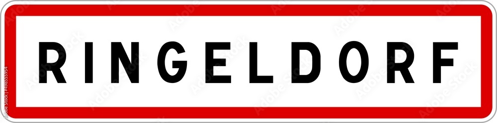 Panneau entrée ville agglomération Ringeldorf / Town entrance sign Ringeldorf Panneau entrée ville agglomération Ringeldorf / Town entrance sign Ringeldorf