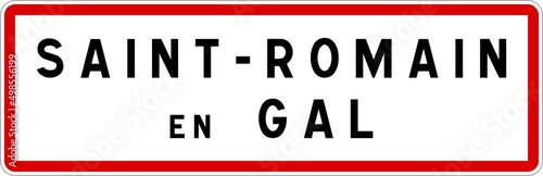 Fotografia Panneau entrée ville agglomération Saint-Romain-en-Gal / Town entrance sign Sain