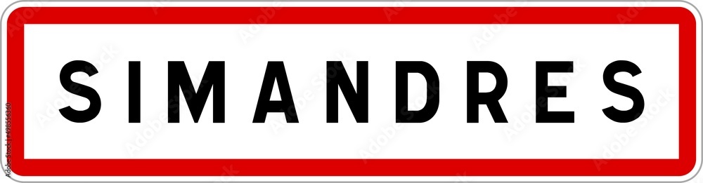 Panneau entrée ville agglomération Simandres / Town entrance sign Simandres