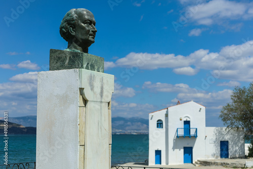Fototapeta Naklejka Na Ścianę i Meble -  The house of the famous Greek poet Angelos Sikelianos in Salamina Island, Greece