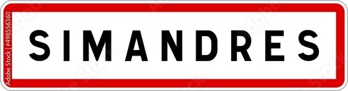 Panneau entrée ville agglomération Simandres / Town entrance sign Simandres photo