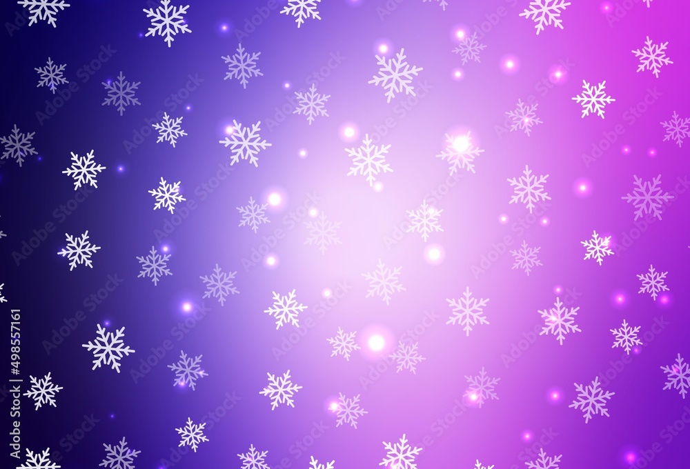 Light Purple, Pink vector pattern in Christmas style.