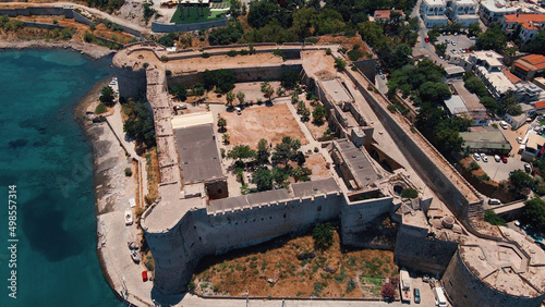 Fototapeta Naklejka Na Ścianę i Meble -  Kyrenia Castle medieval building and historical old harbour in Kyrenia, North Cyprus