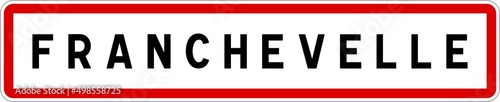 Panneau entrée ville agglomération Franchevelle / Town entrance sign Franchevelle