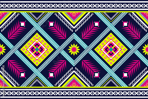 Abstract ethnic geometric pattern design for background and wallpaper. Seamless striped pattern in Aztec style. Folk embroidery.
