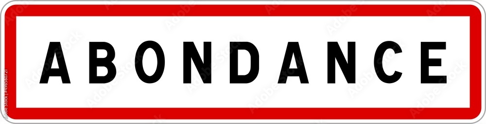 Panneau entrée ville agglomération Abondance / Town entrance sign Abondance Panneau entrée ville agglomération Abondance / Town entrance sign Abondance