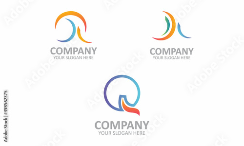 Modern AAQ Set Business Letter Logo Design